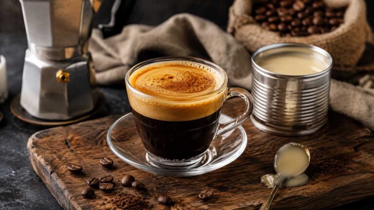 Cuban Coffee with Sweetened Condensed Milk