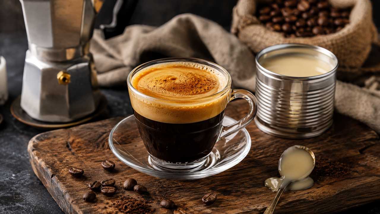 Cuban Coffee with Sweetened Condensed Milk